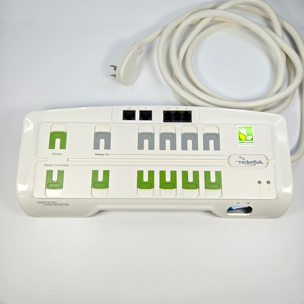 Rocketfish 12 Outlet Energy Saving Power‎ Manager Surge Protector RF-PCS12ES